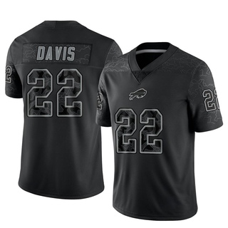 Limited Vontae Davis Men's Buffalo Bills Reflective Jersey - Black